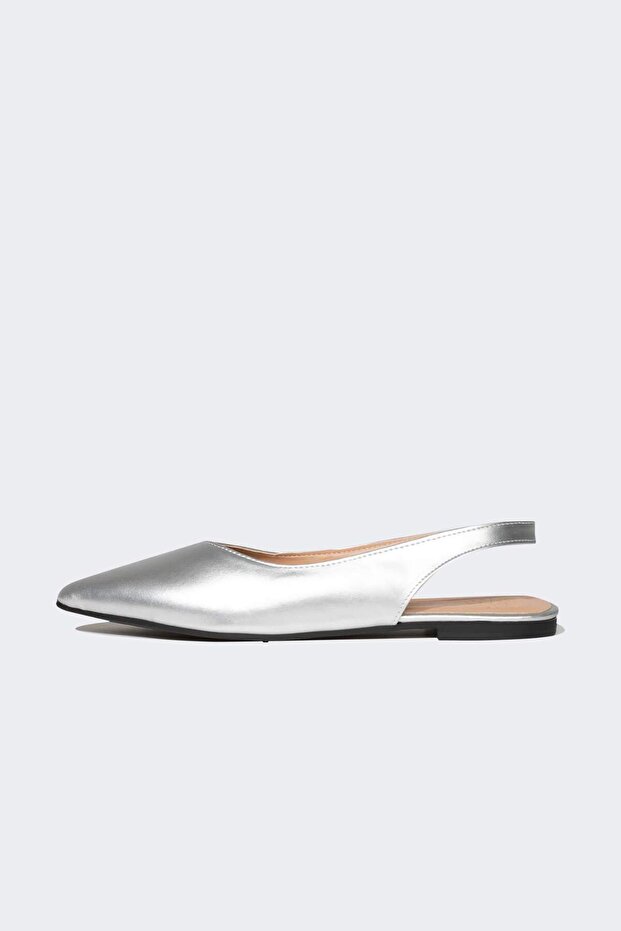 Women's Flat Sole Faux Leather Ballerinas C1897AXNS