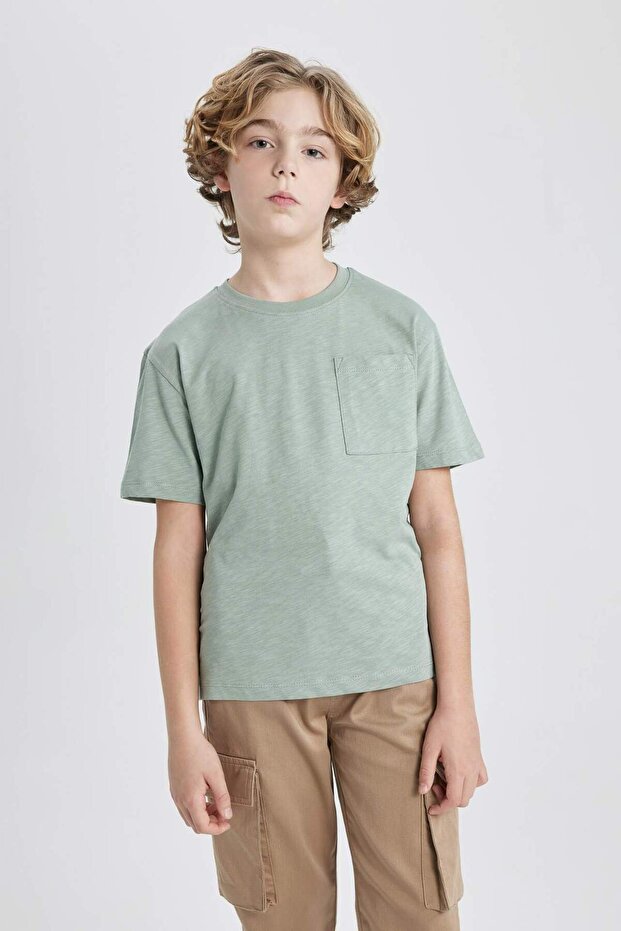 Boy's Crew Neck Short Sleeve T-Shirt B6158A824Sm