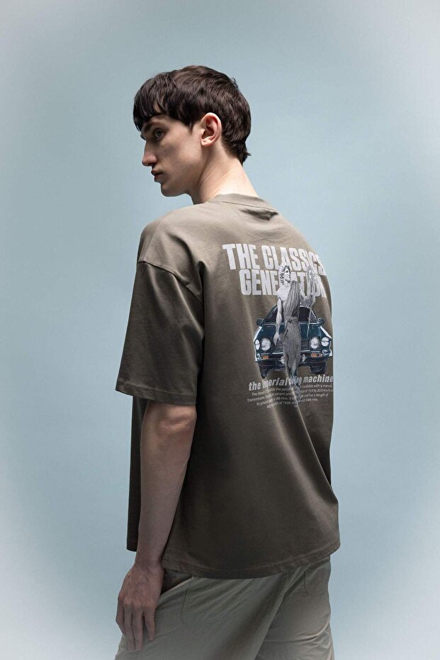 Oversize Fit Crew Neck Printed Short Sleeve T-Shirt C3627AX24SP