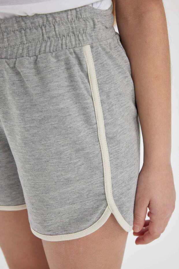Kız Çocuk Beli Lastikli Basic Düz Şort B5164A824HS - 5