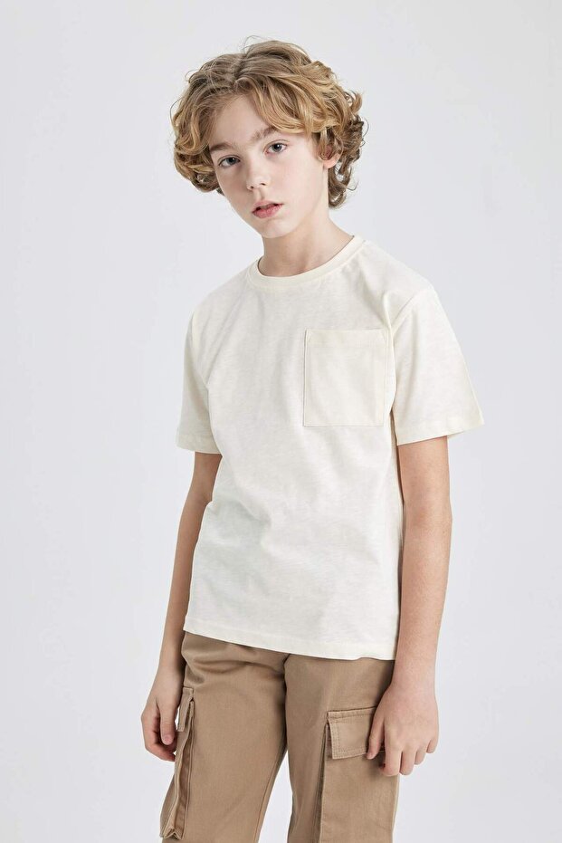 Boy's Crew Neck Short Sleeve T-Shirt B6158A824Sm