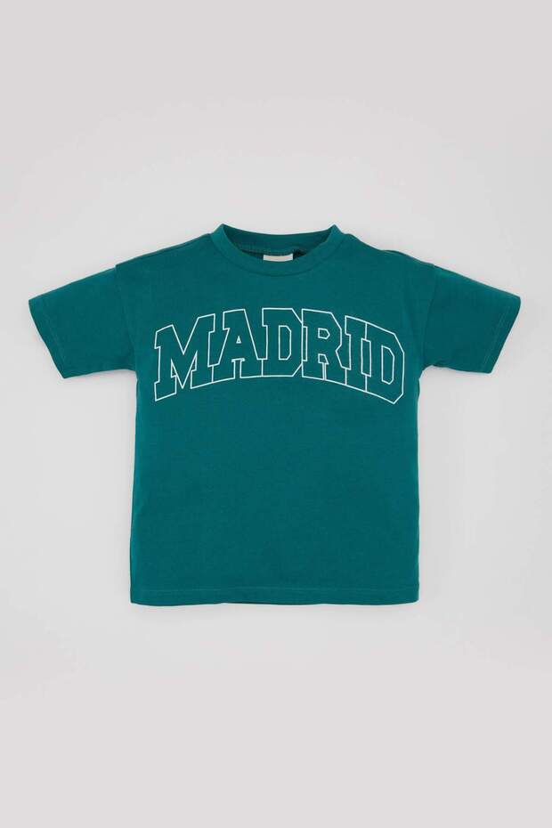 Baby Boy Crew Neck Printed Short Sleeve T-Shirt B6969A524SM