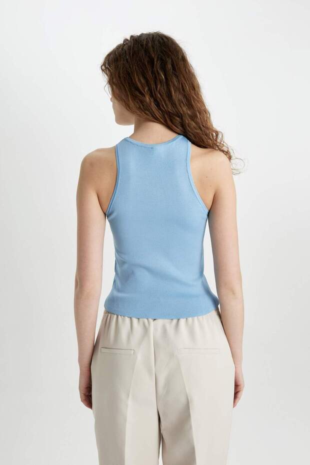 Fıtted Halter Yaka Basıc Triko Atlet C3147AX24SP - 6