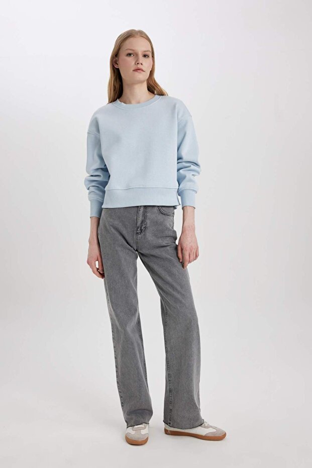 Relax Fit Kalın Basıc Sweatshirt B8568AX24SP - 2
