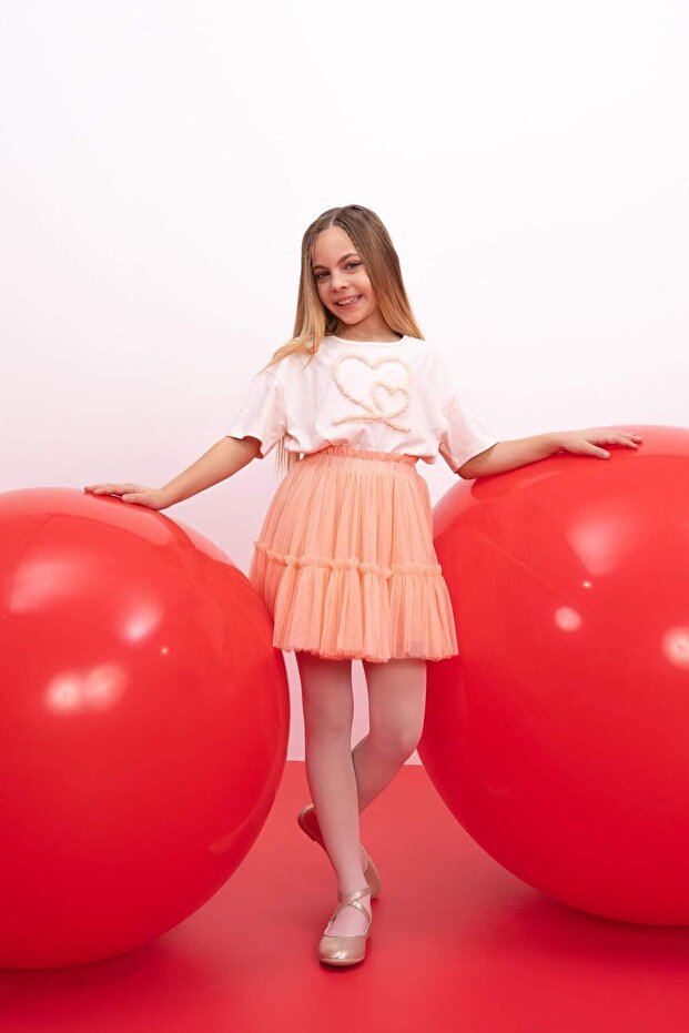 Girls' Stretch Waist Tulle Skirt B6928a824sm