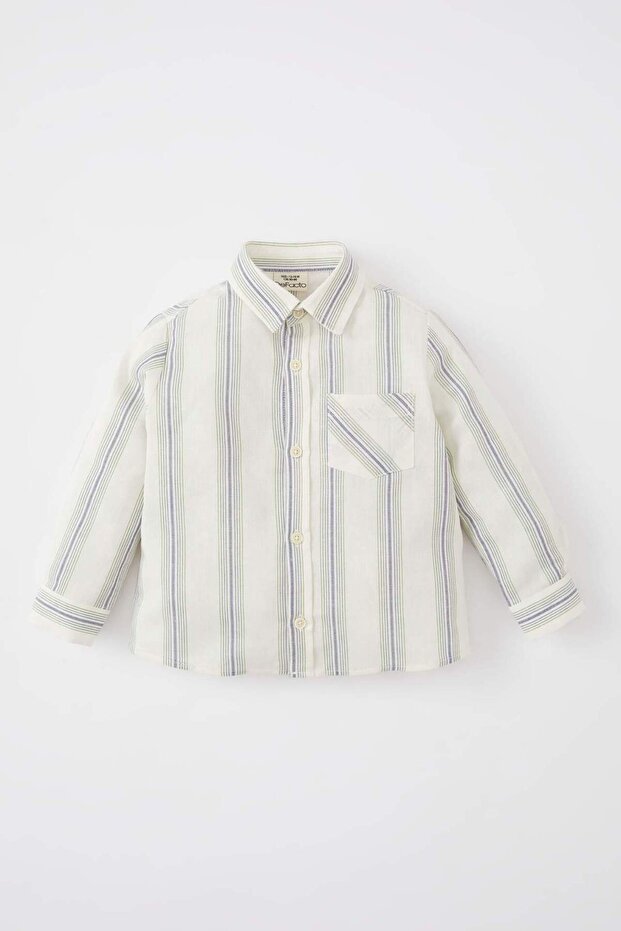Baby Boy Striped Long Sleeve Shirt B9249A524Sp