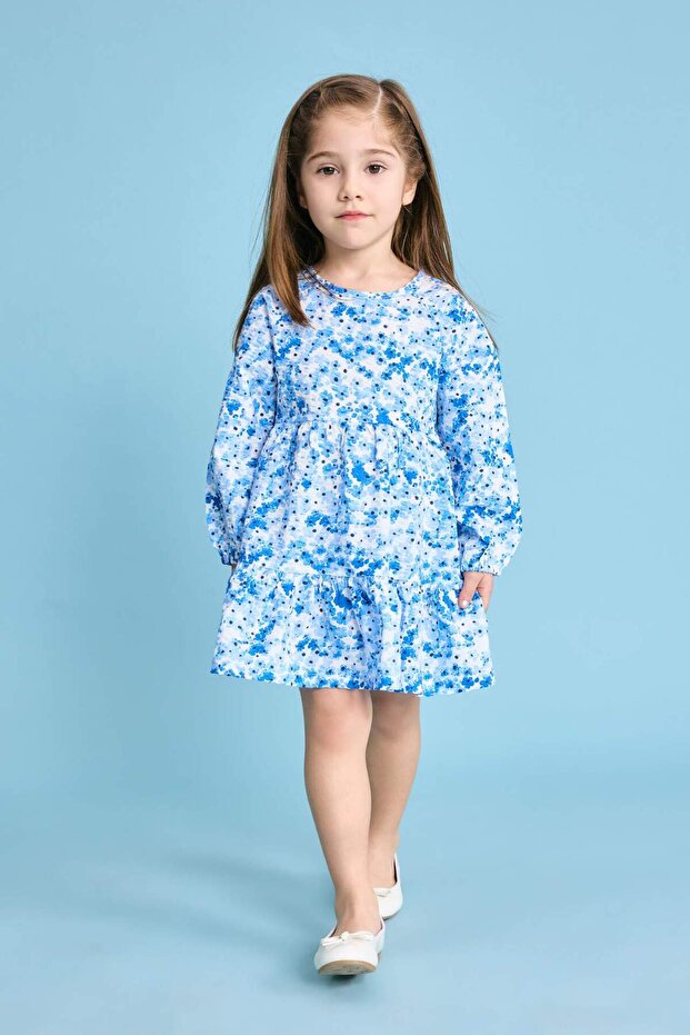 Floral Long-Sleeve Textured Dress for Baby Girl B9290A524SP