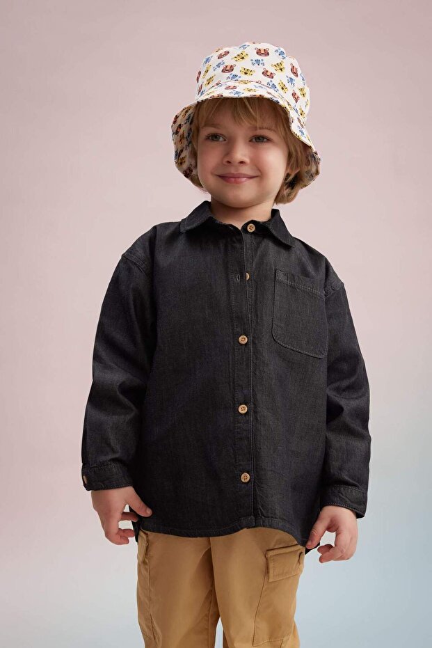 Long Sleeve Jean Shirt Baby Boy B6739A524Sp