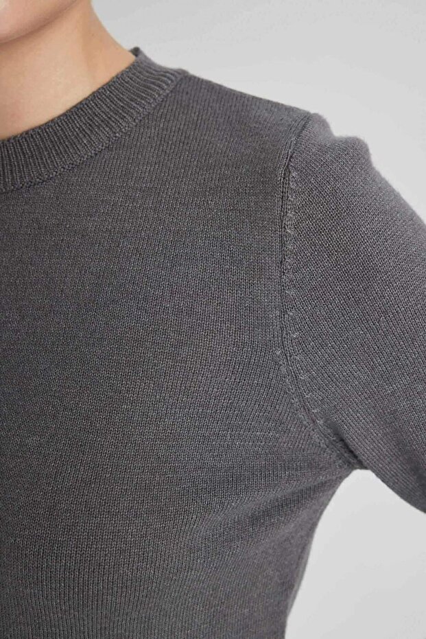 Regular Fit Strickpullover mit Rundhalsausschnitt C1886AX23WN - 5