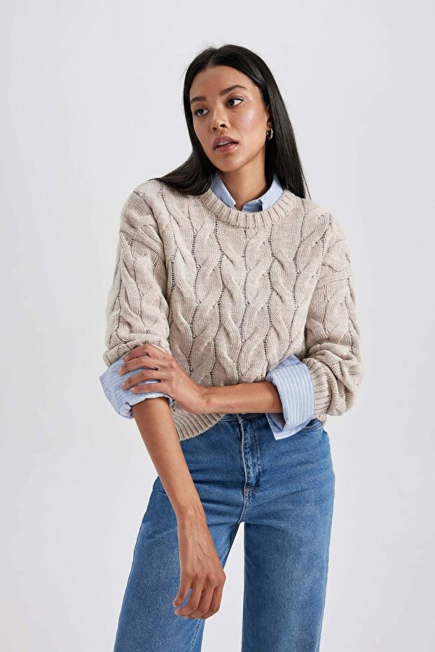 Oversized Crew Neck Sweater Z7104Az23Wn