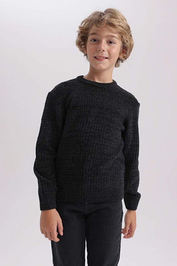 Boy's Crew Neck Basic Sweater A5004A823Wn - 3