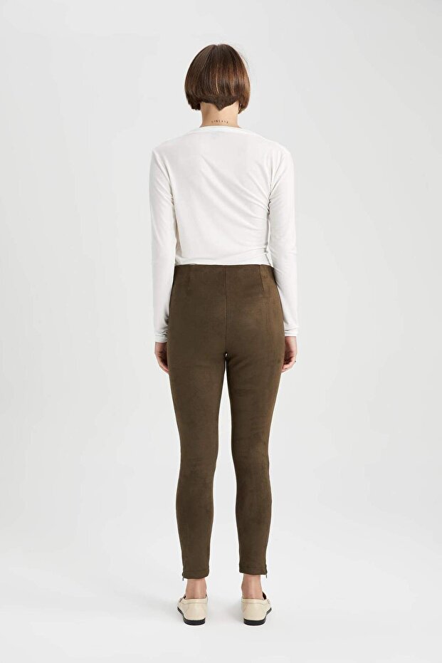 Normal Bel Basıc Uzun Süet Tayt V7491AZ23WN - 8