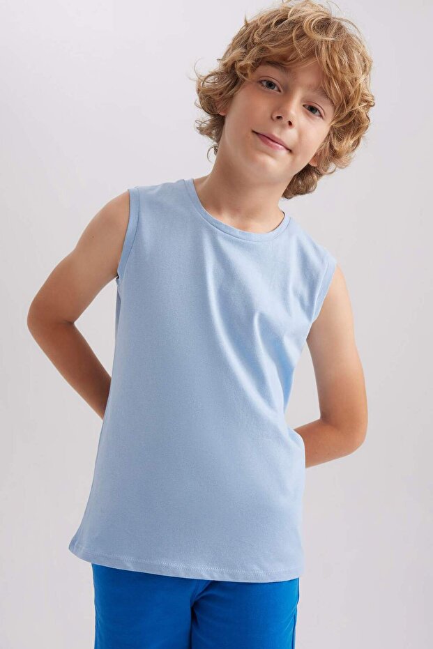 Crew Neck Basic Undershirt for Boys B0669A8Ns - 4
