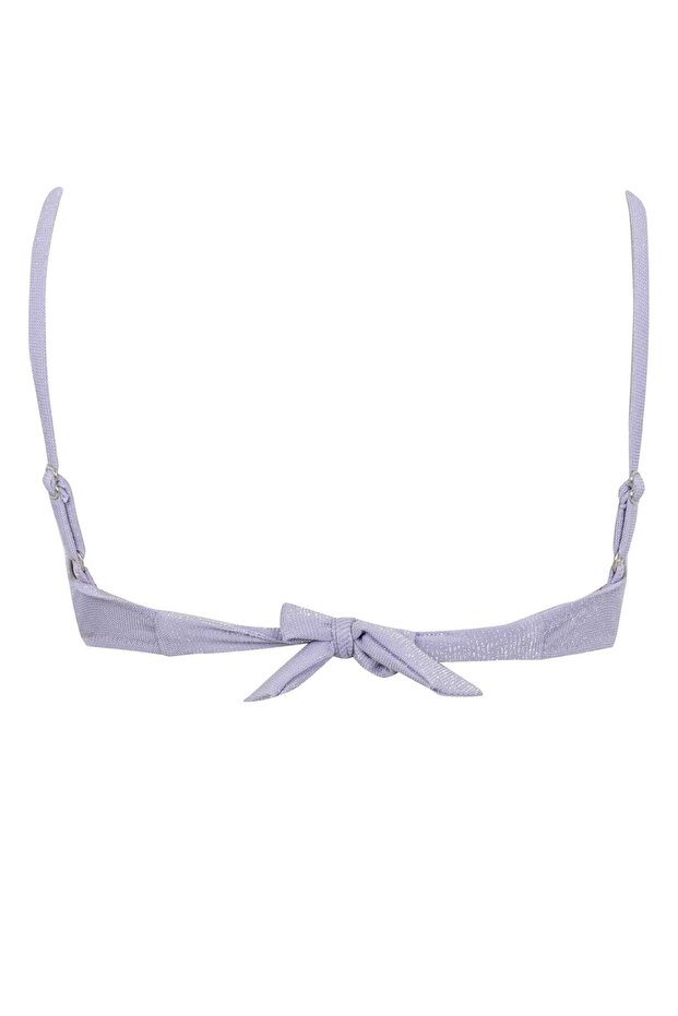 Regular Fıt Simli Kumaş Bikini Üstü B0382AX23HS - 7