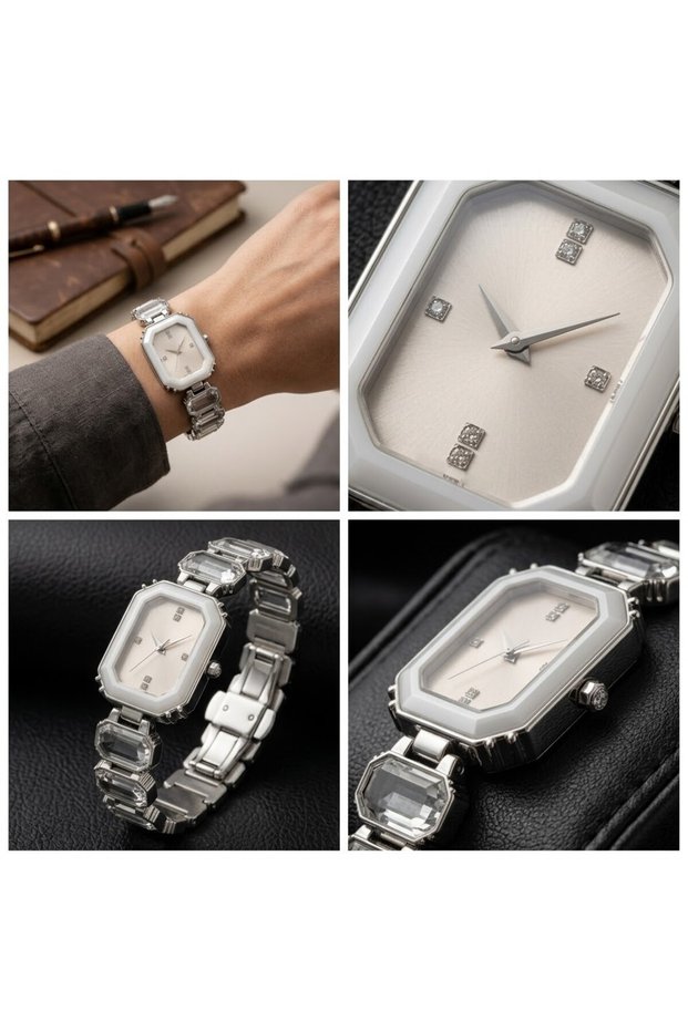 Vintage Women's Wristwatch - Stone Detailed, ATG-21 Model