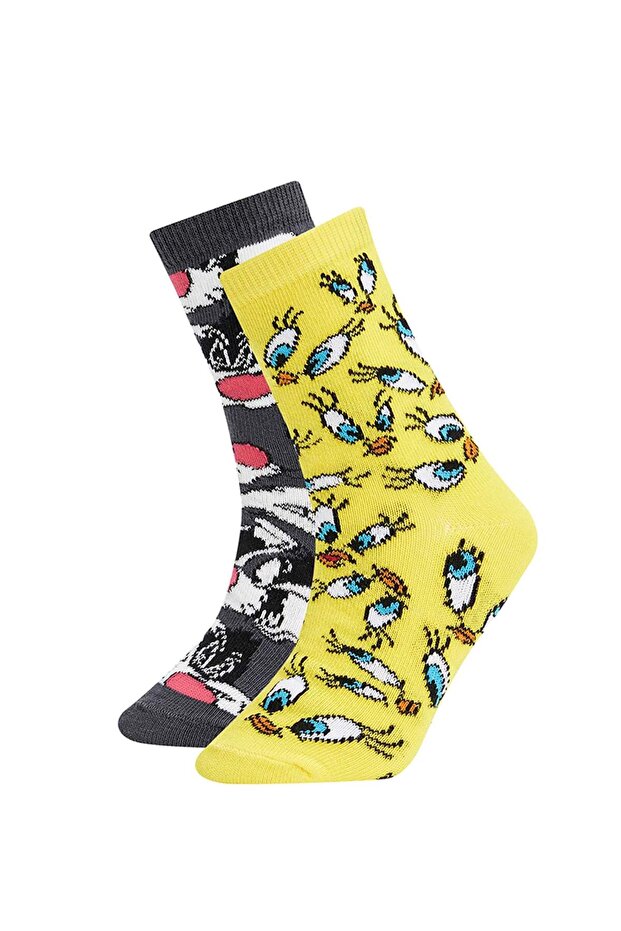 Girl's Looney Tunes Licensed 2-Piece Long Socks V7242A621Au