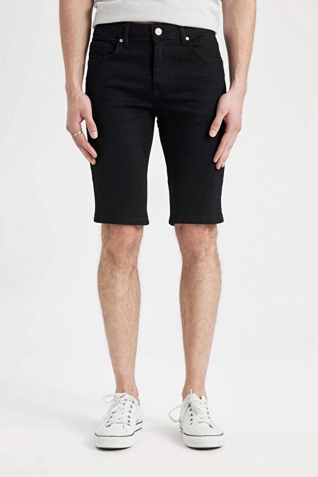 Skinny Fit Jean Bermuda Şort A5037AX24SM - 4