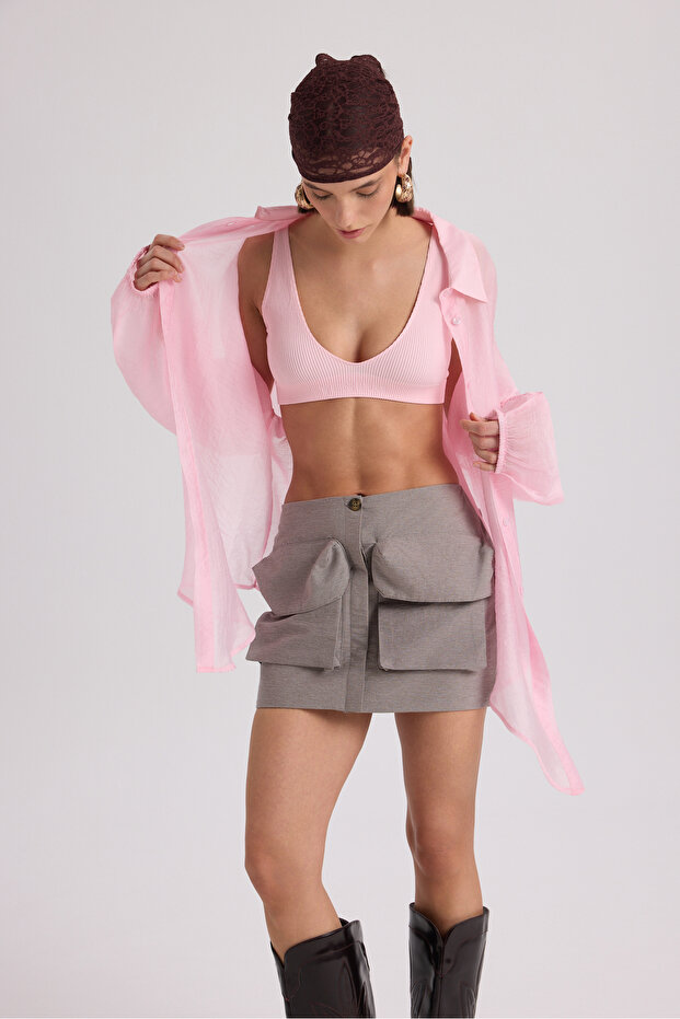 التوت الرمادي تنورة صغيرة - 2