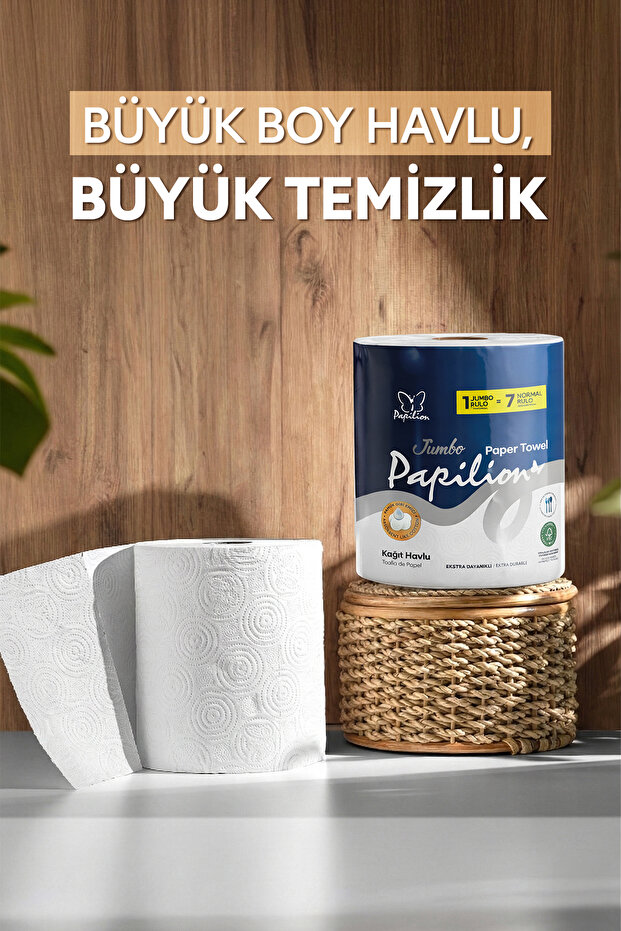 Mega Boy 7 İn 1 Mutfak Dev Rulo Havlu Kağıt 300 Yaprak 7 Rulo Eşdeğeri - 2