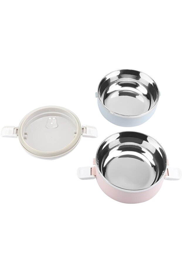 Stackable Stainless Steel Bento Box with Portable Handle, Multi-Layer Food Container