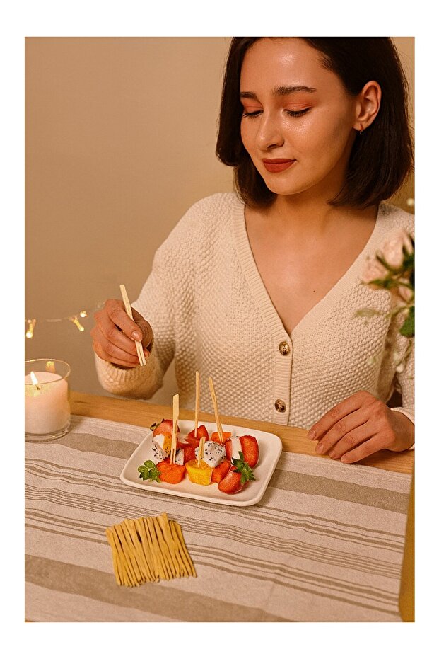 Bambu Cips Çatalı 9 cm 100 Adet - 2