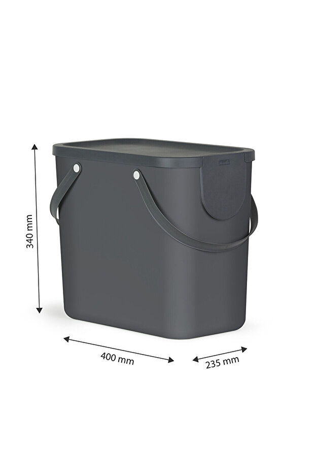 Albula Çöp Kovası Antrasit 25 lt - 2