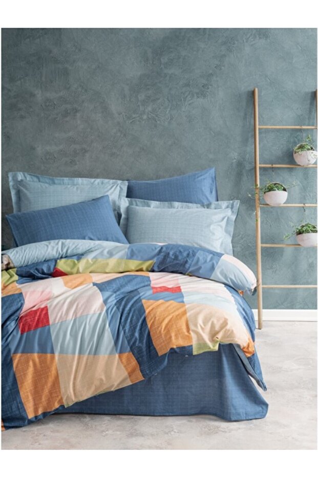 Modern Double Duvet Cover Set Cozy Blue 8680108068120