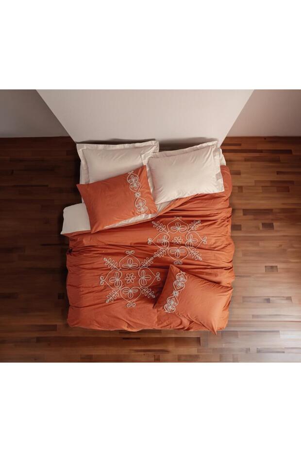 Brode Ranforce Double Duvet Cover Set Tiva Beige