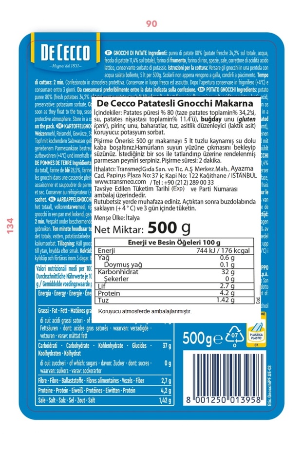 Patatesli Gnocchi 500 GR - 3