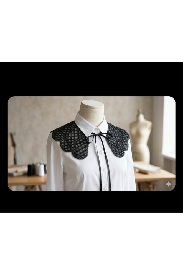 Black Collar with Stones