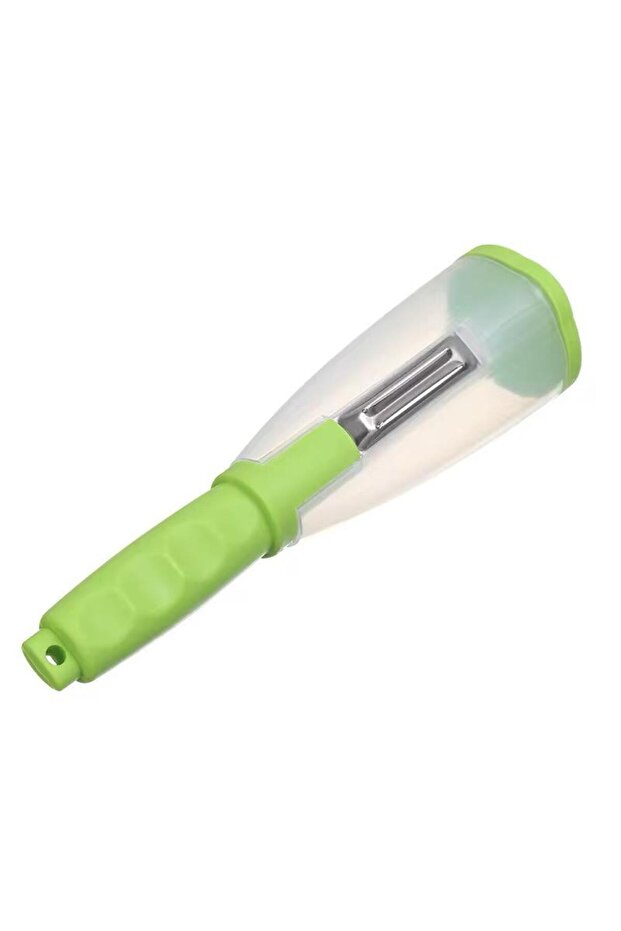 Vegetable & Fruit Peeler with Container – Sharp Stainless Blade, Non-Slip Handle, Dishwasher Safe