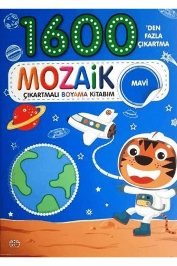 Mosaic Sticker Coloring Book Blue over 1600 Stickers