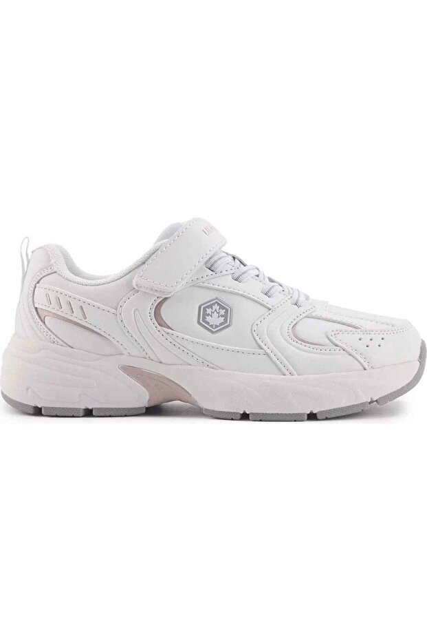 POL PU JR 3PR White Girls' Running Shoes