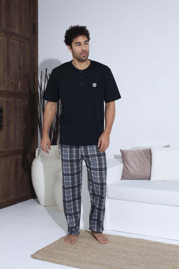 Men's Short Sleeve 70022 Short Sleeve Pajama Set