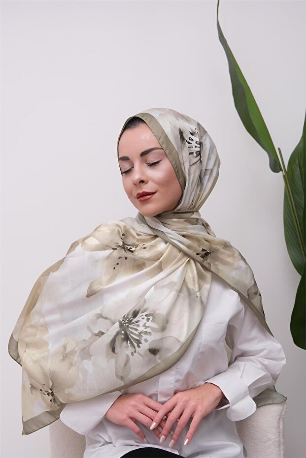 Art Bloom Watercolor Patterned Digital Soft Shawl