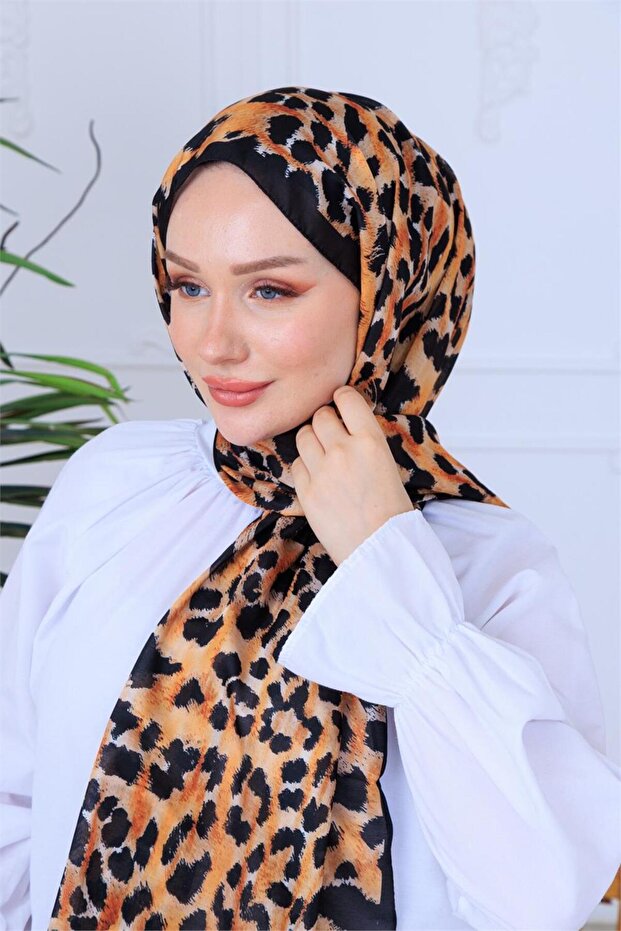 Leopard Patterned Digital Soft Shawl - 6