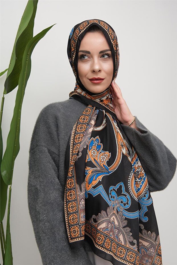 Ethnic Harmony Patterned Digital Soft Shawl - 3
