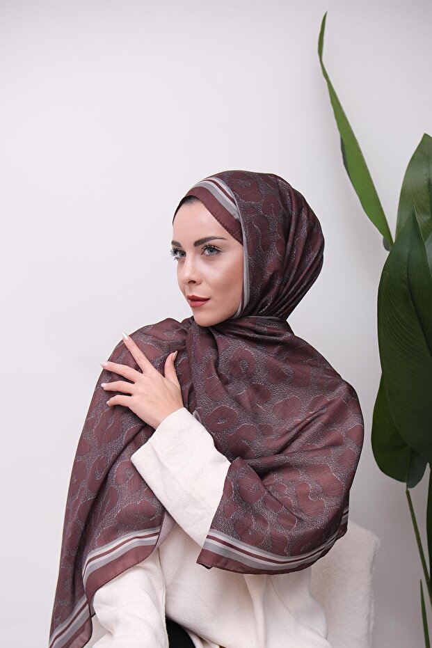 Leopard Patterned Digital Soft Shawl - 1