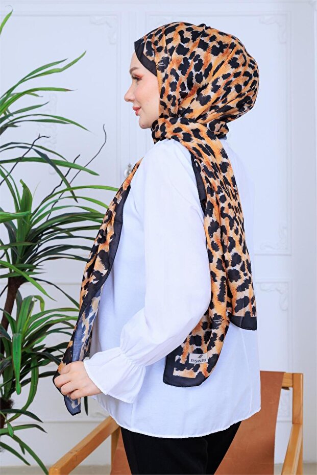 Leopard Patterned Digital Soft Shawl - 7