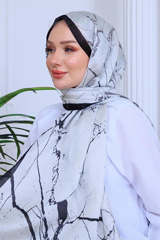 Mistik Marble Patterned Digital Soft Shawl - 2