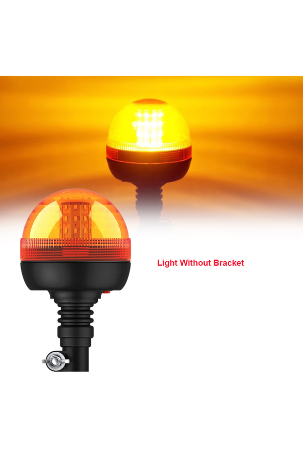 ضوء تحذير دوار LED بدون حامل لجرارات وشاحنات جون دير، ضوء كهرماني وامض ومرن