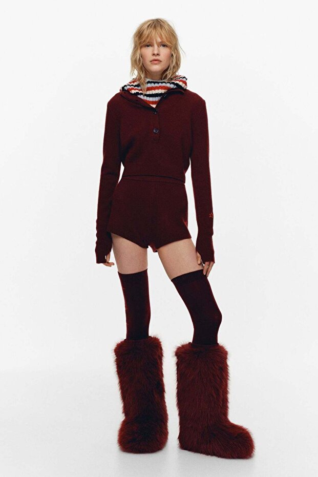 Wool-blend top