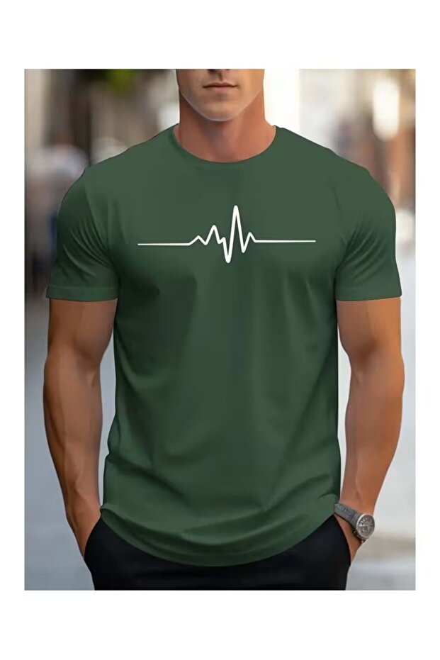 Unisex Heart Rate Special Design Front Printed Design Tshirt