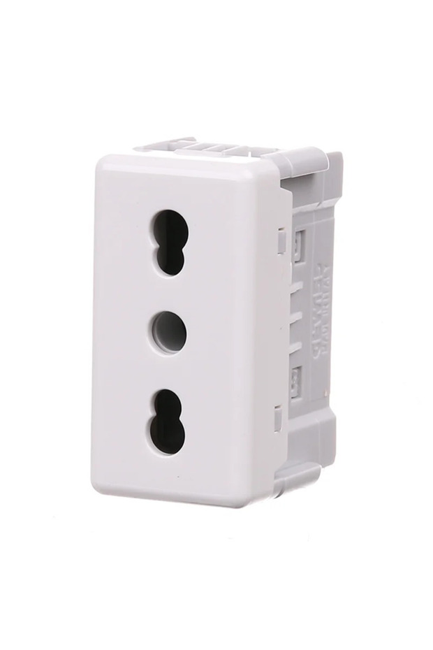 Gewiss Top System simple schuko socket, modular, IP20, white