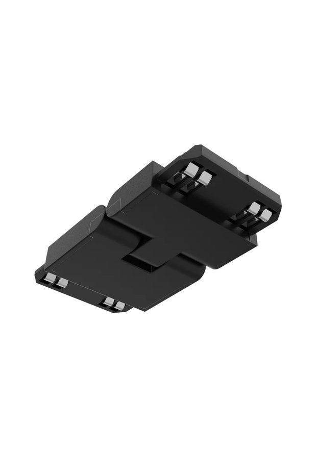 Ceiling/wall connector for track, black