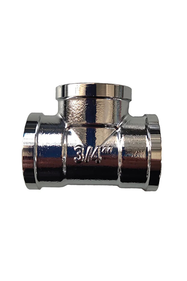 Brass tee, internal - internal thread, 3/4' connection, chrome plated - 1