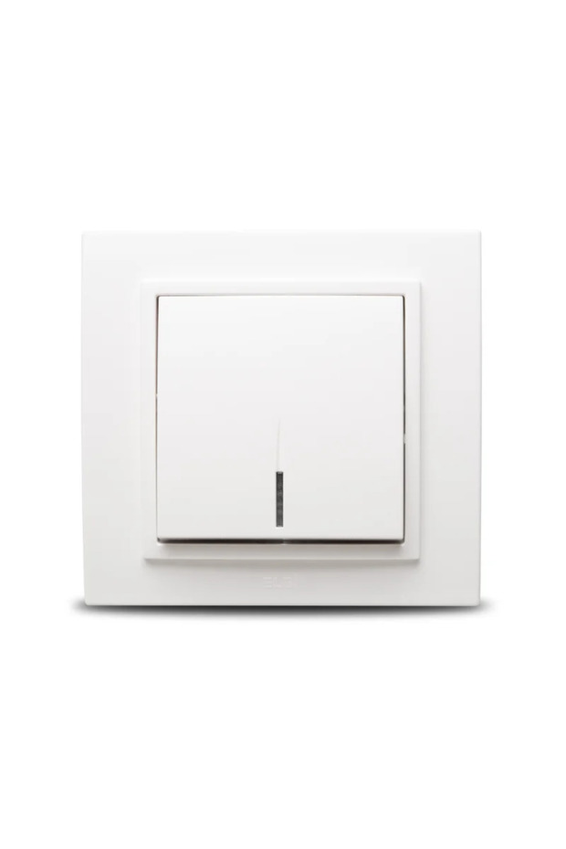 Zena simple switch, with LED, IP20, white
