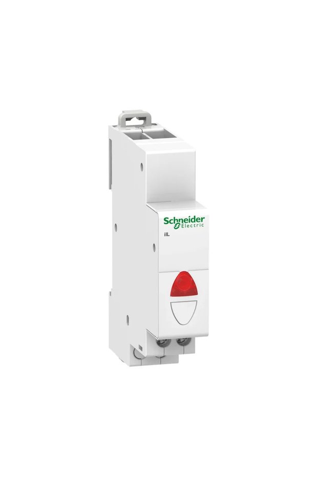 Schneider push button, red light, 110 - 230 VAC