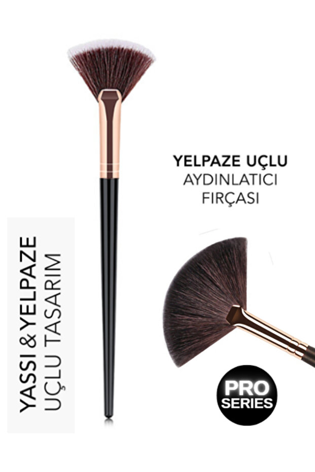 SheMask Makyaj Fırçası Seti Aydınlatıcı Fırçası Yelpaze Uç Yumuşak ve Yoğun Kıllı Profesyonel Makyaj Fırçası