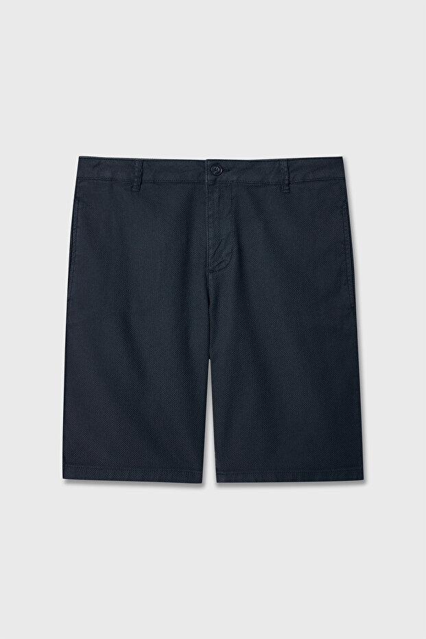 Men's Navy Blue Straight Fit Chino Shorts